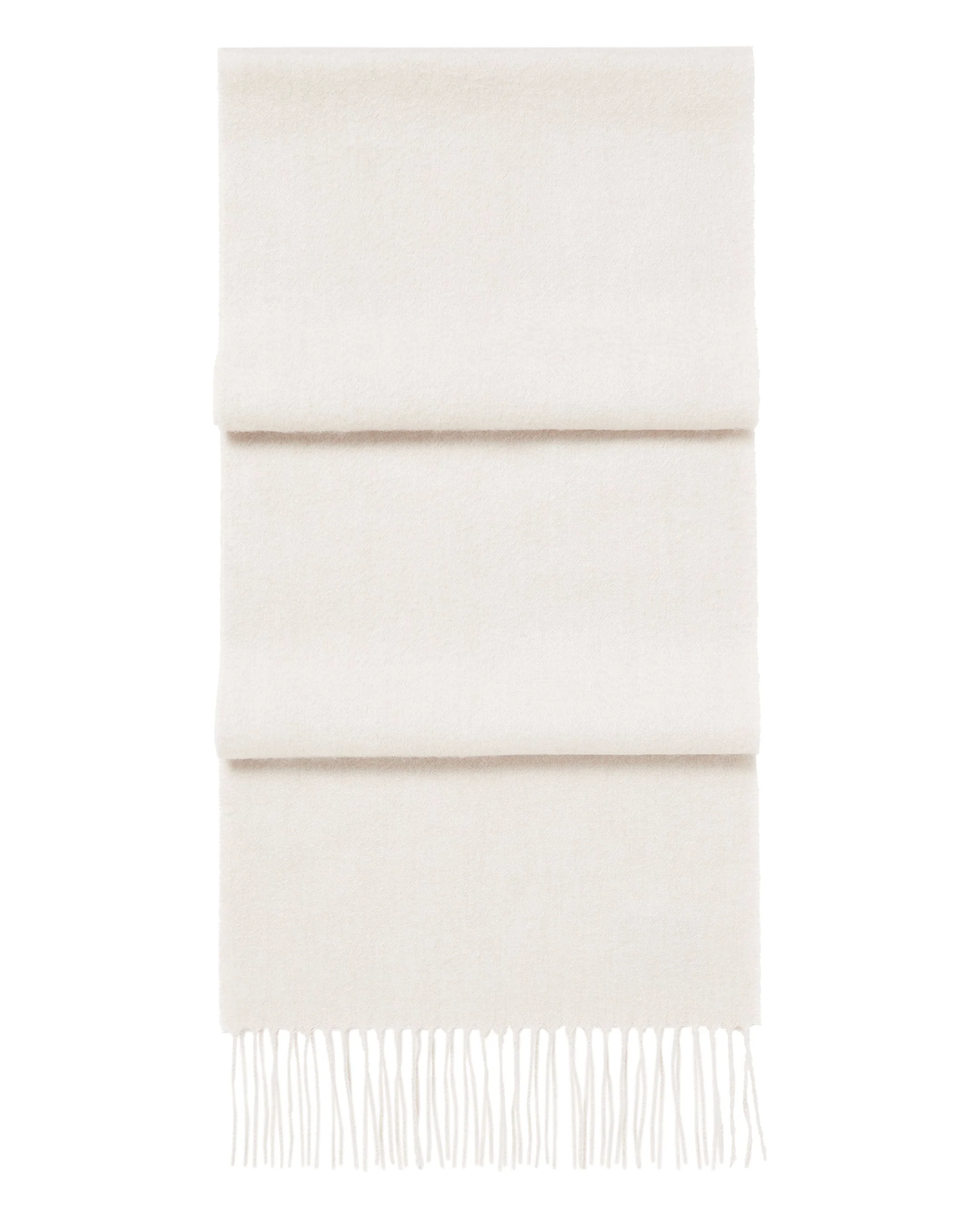 Unisex Woven Cashmere Scarf Ecru White
