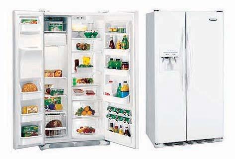 Frigidaire RSRC25V4GW 220 Volt 22.6 cu. ft White Side by Side Refrigerator 220-240 Volts