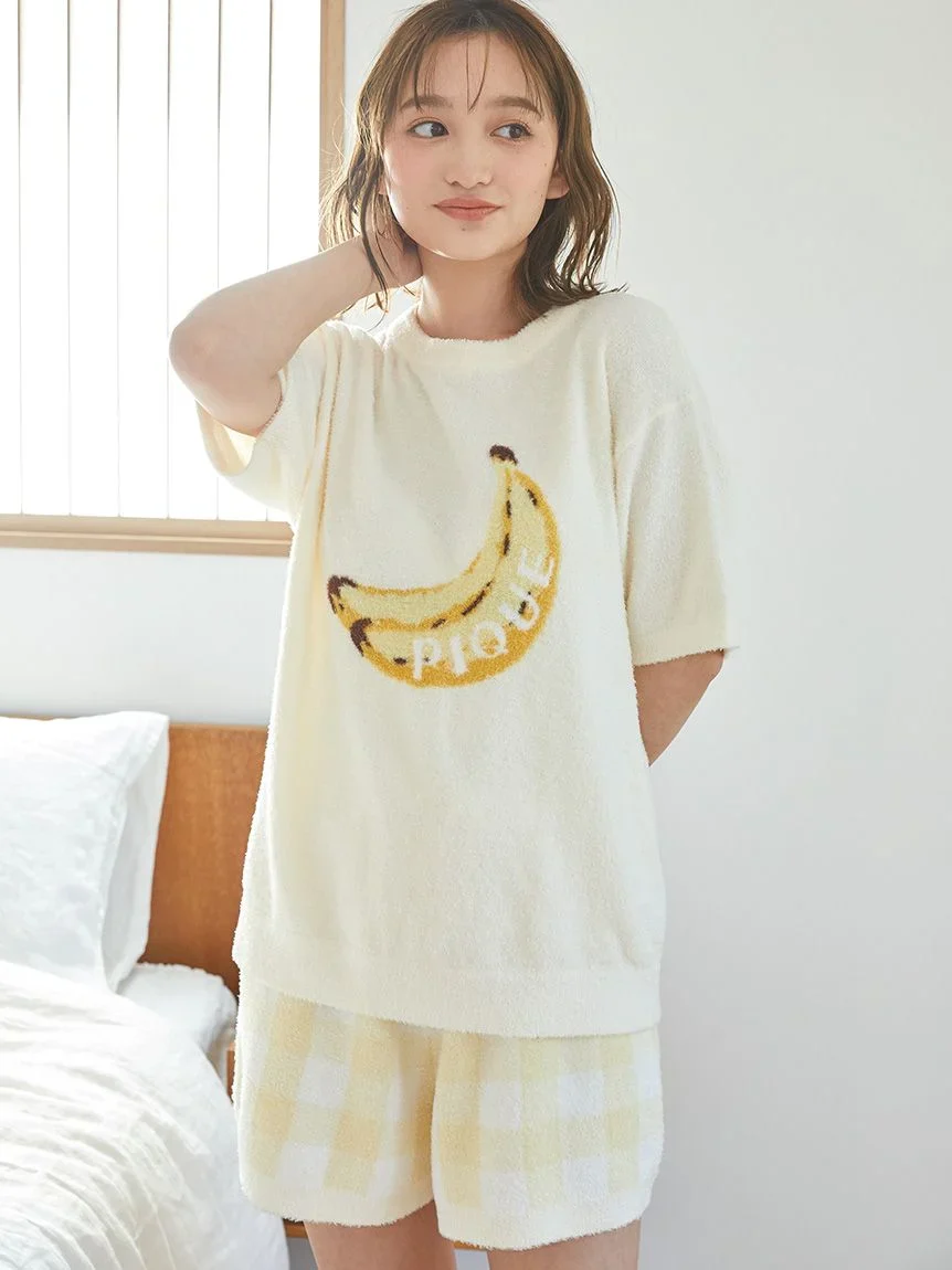Fruit Jacquard Pullover Tops