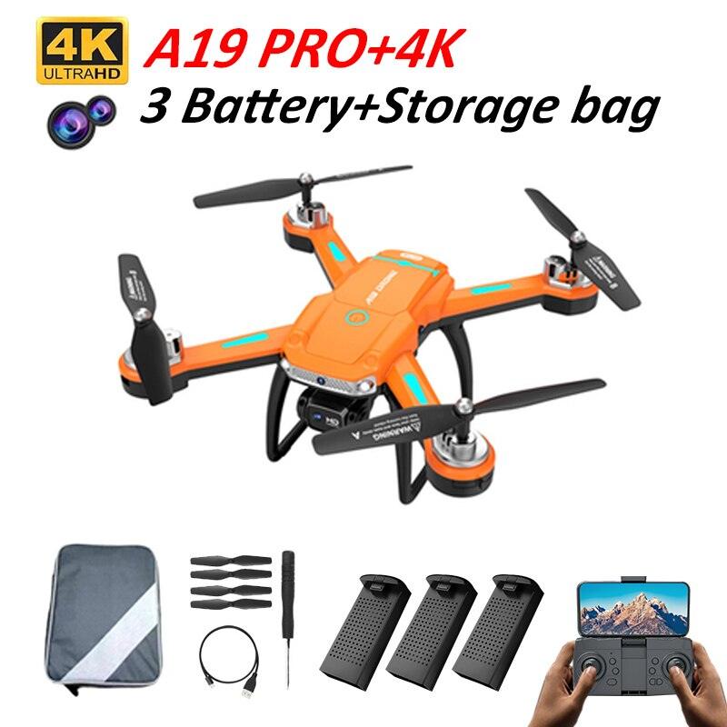 A19 Pro Drone - 2023 New GPS Professionele Dual Hd Camera Optische Stroom Positionering Vermijden  Opvouwbare Quadcopter Rc Speelgoed