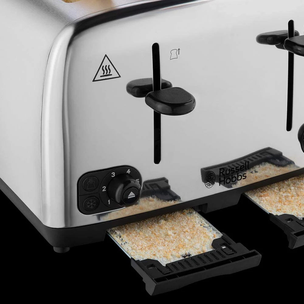 Russell Hobbs 24090 220 volt 4 Slice Toaster Stainless Steel 220v 240 volts 50 hz