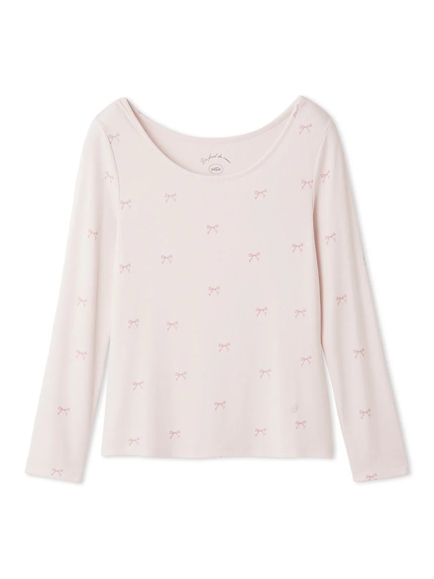 Motif 3-Pattern Long Sleeve T-Shirt