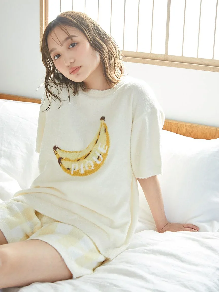 Fruit Jacquard Pullover Tops