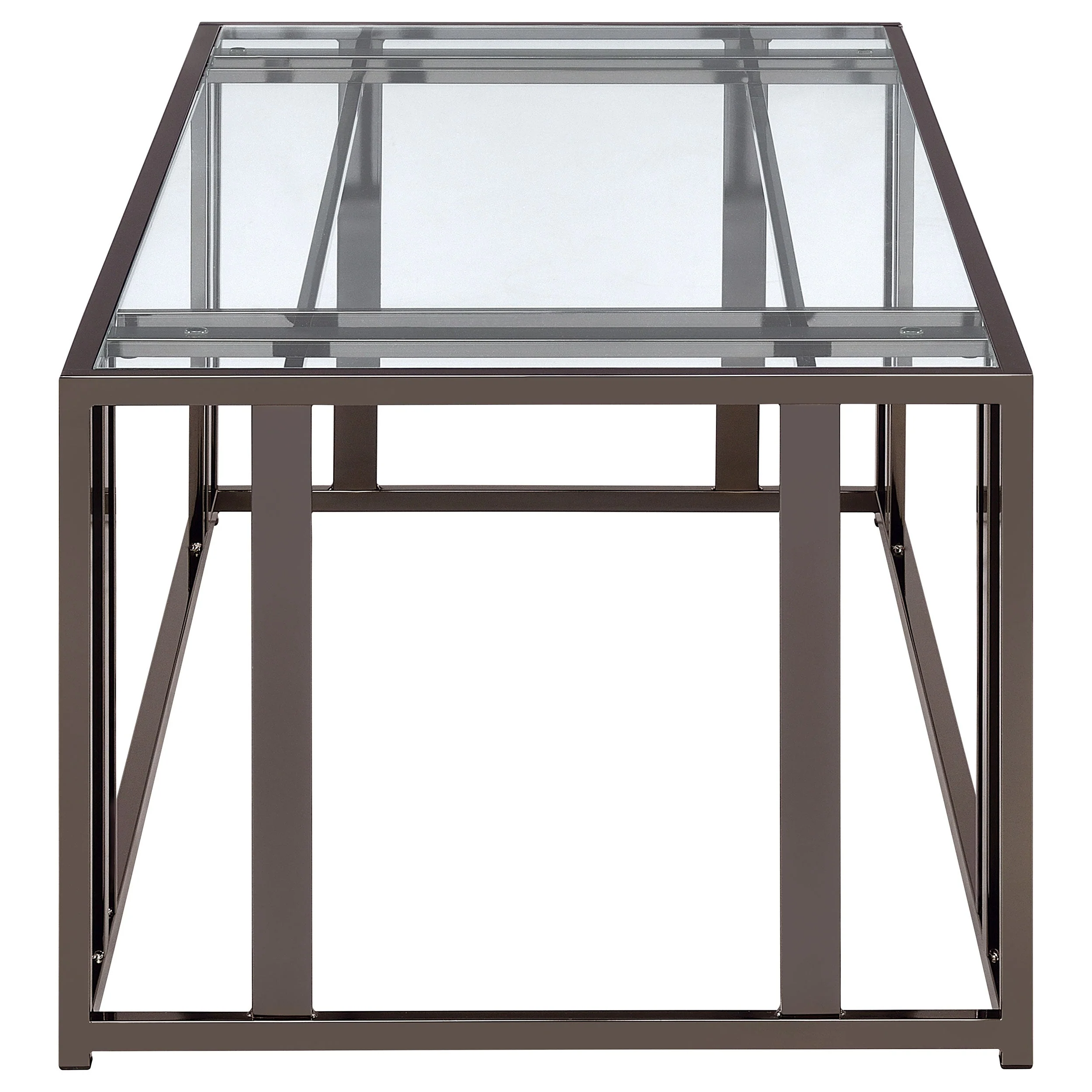 Adri Rectangular Glass Top Coffee Table