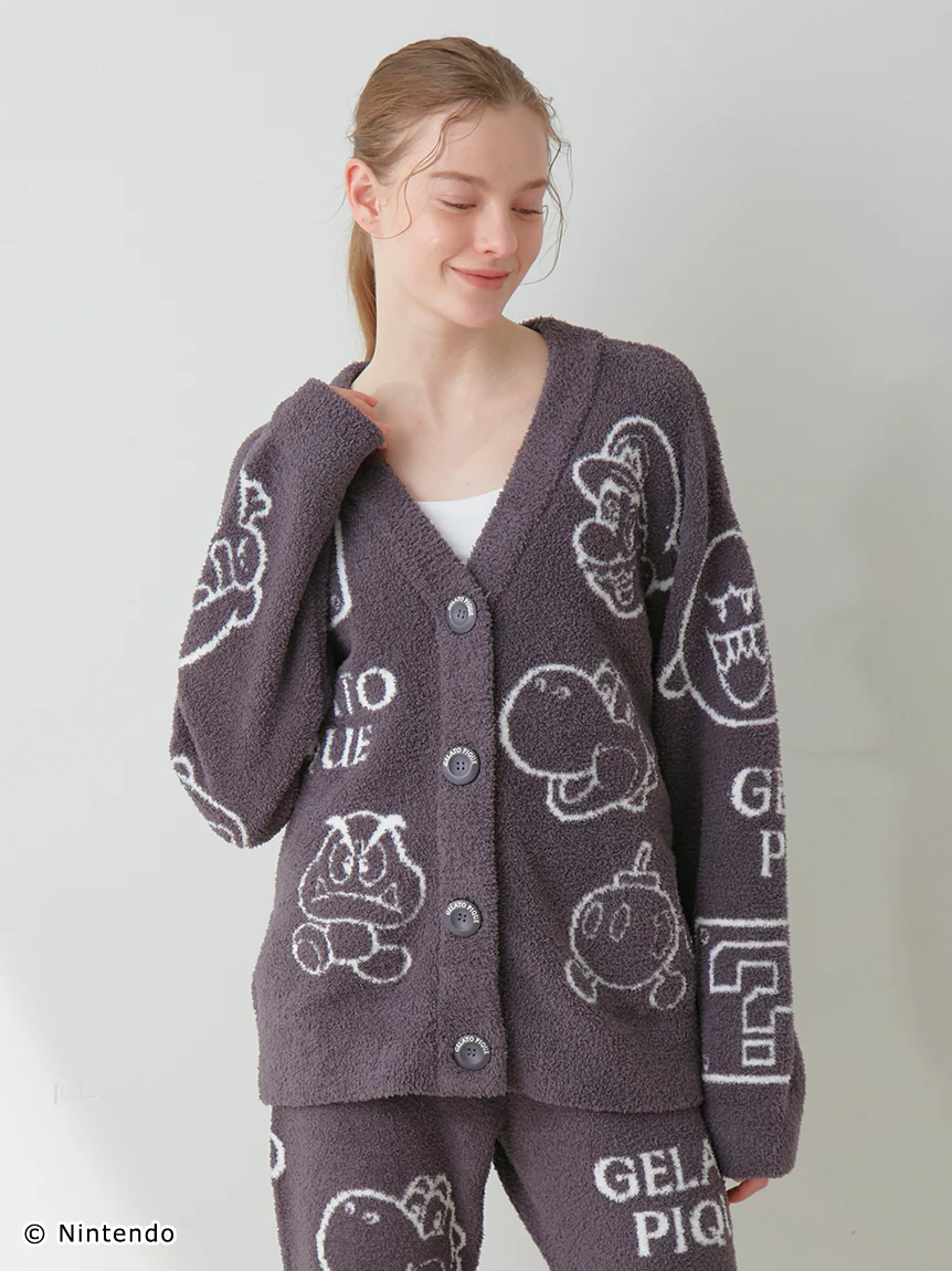 SUPER MARIO™️ WOMENS Baby Moco Character Patterned Jacquard Cardigan