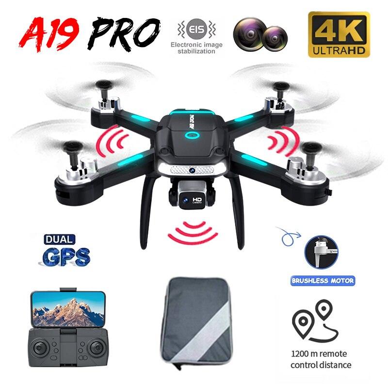 A19 Pro Drone - 2023 New GPS Professionele Dual Hd Camera Optische Stroom Positionering Vermijden  Opvouwbare Quadcopter Rc Speelgoed