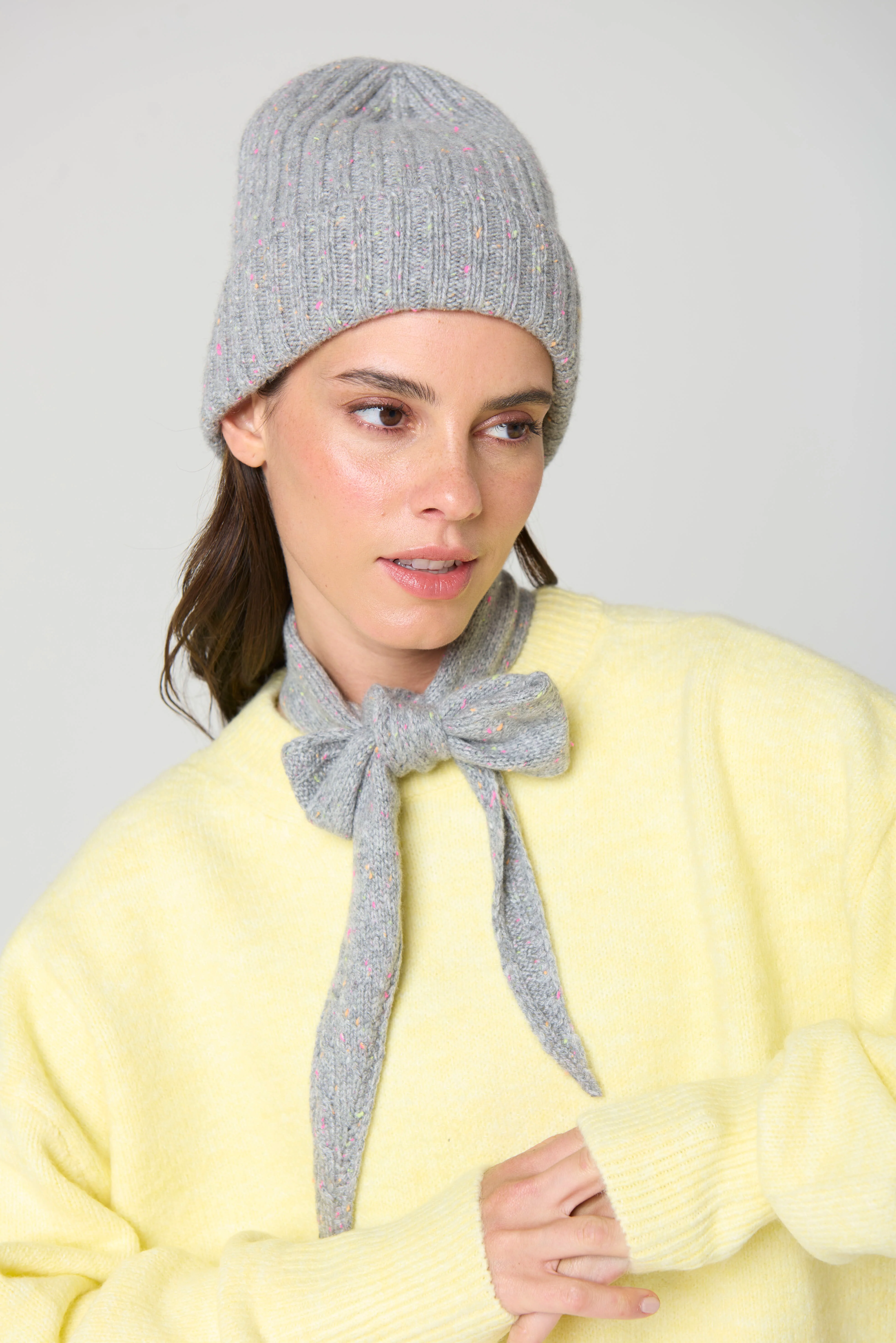 The Mini Scarf - Grey Confetti