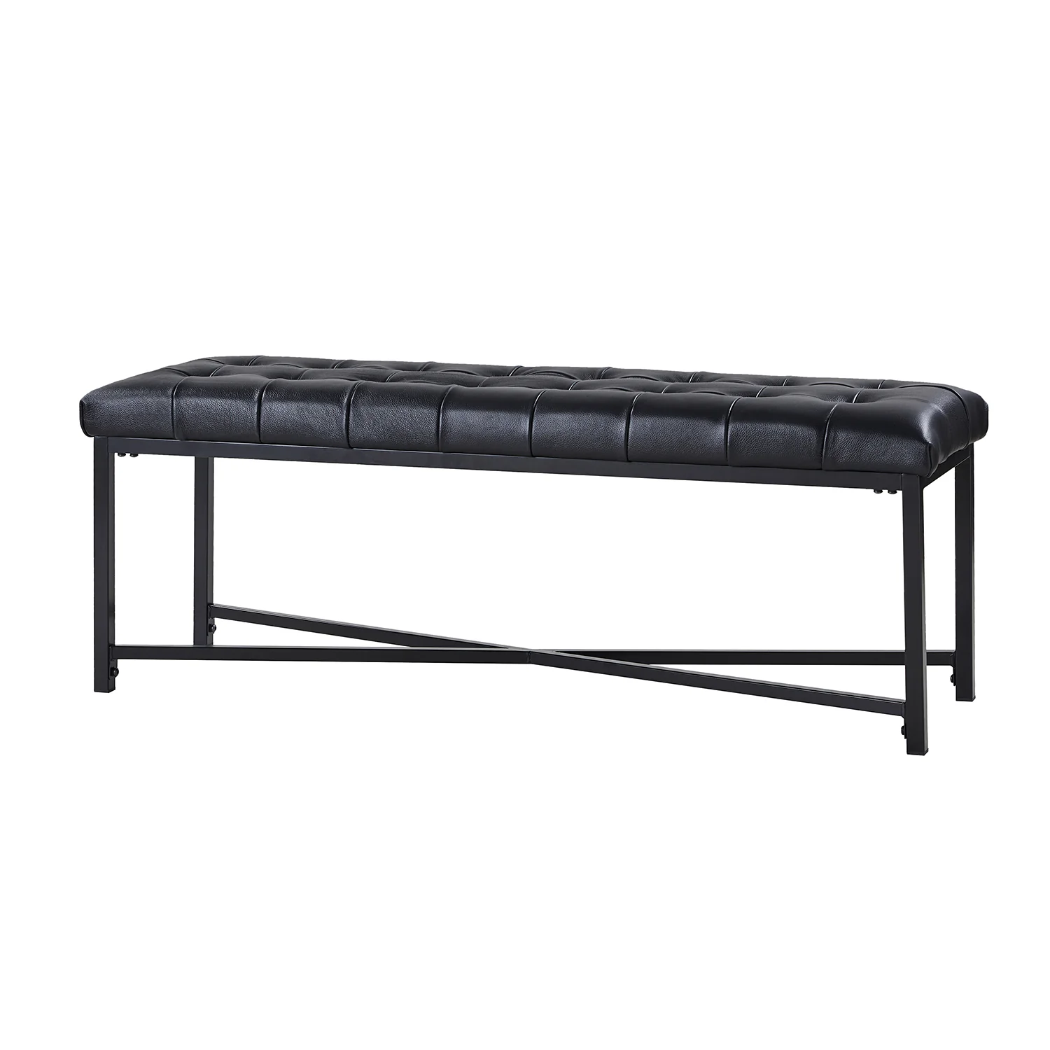 Arnold Upholstered Flip Top Storage Bench in Black