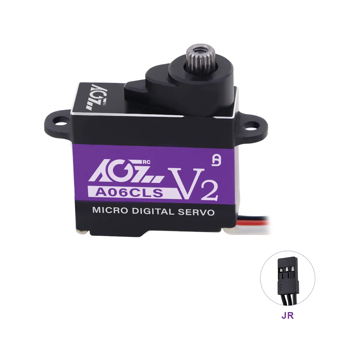 AGFRC A06CLS V2 -  3.0KG 0.052Sec  CNC 20T HV 7g Titanium Gear Super Fast Programmable Micro Servo for Mini Car GLR GLA MRZ Airplane