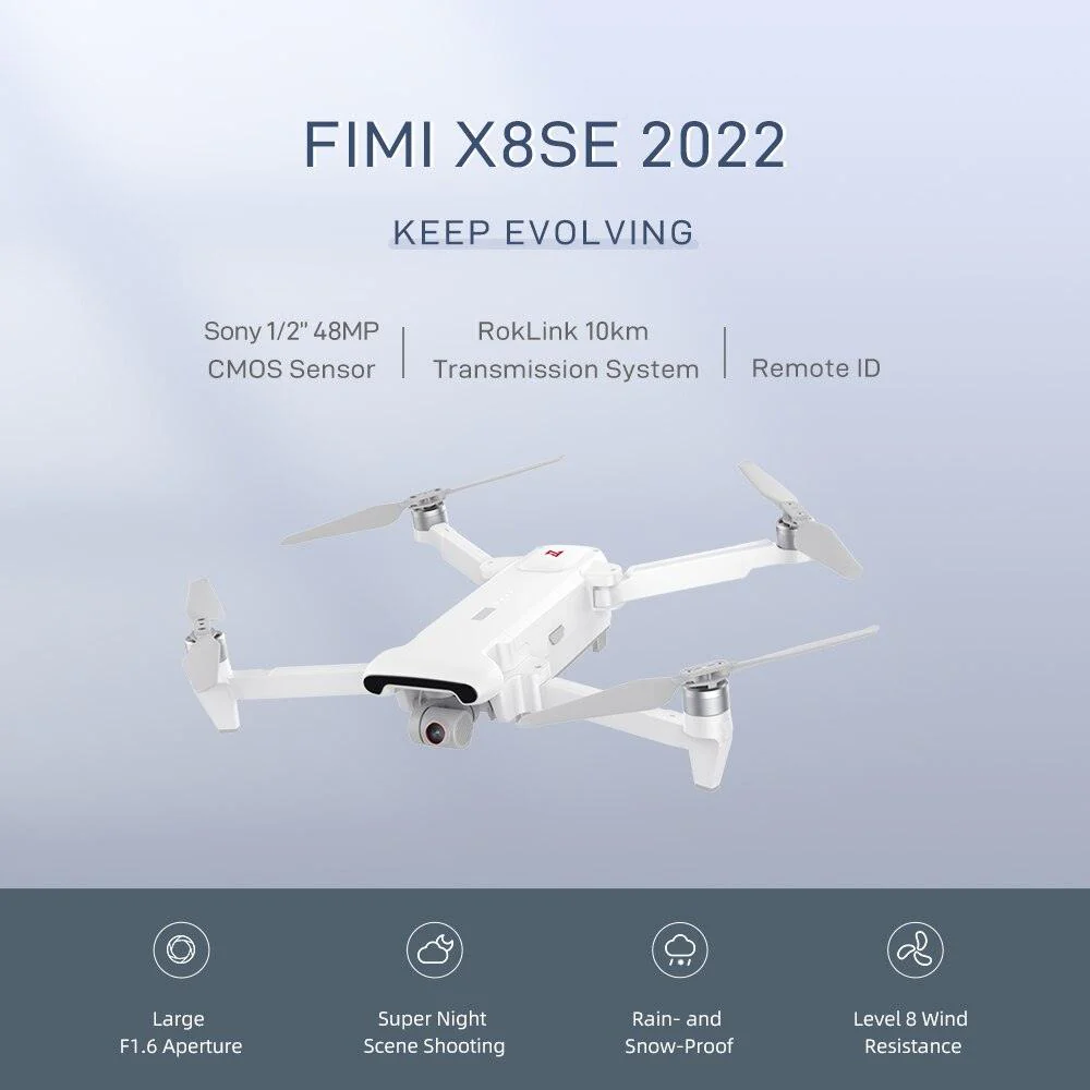 FIMI X8SE 2022 Drone 4k Camera - with GPS professional Quadcopter camera RC Helicopter 10KM FPV 3-axis Gimbal CameraRC Dron New