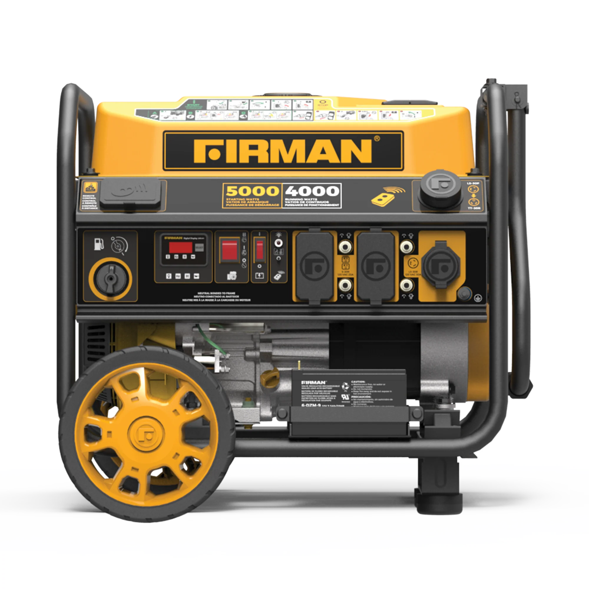Gas Portable Generator 5000W Remote Start 120V