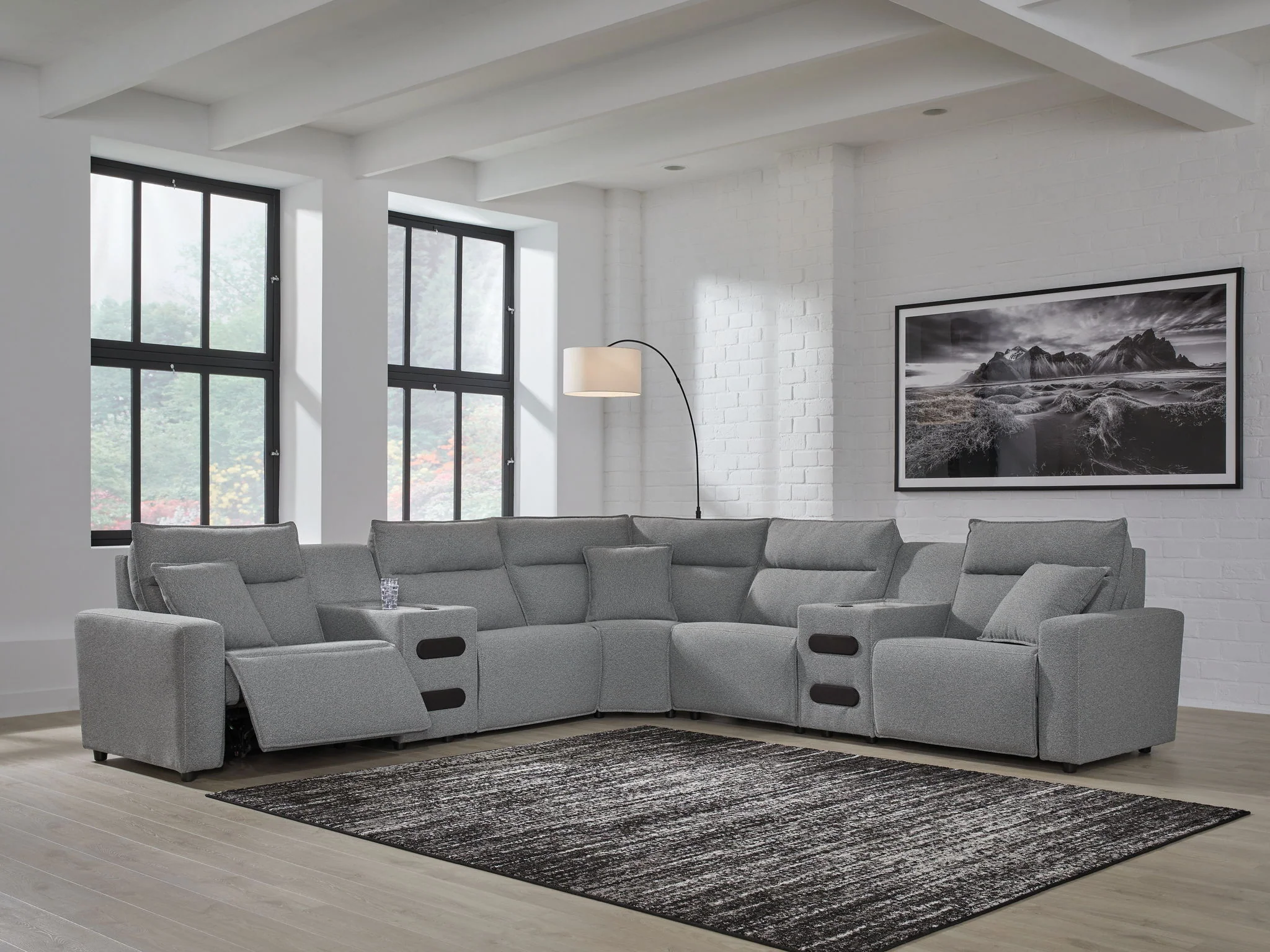 ModMax II - Salt And Pepper - Reclining Sectional
