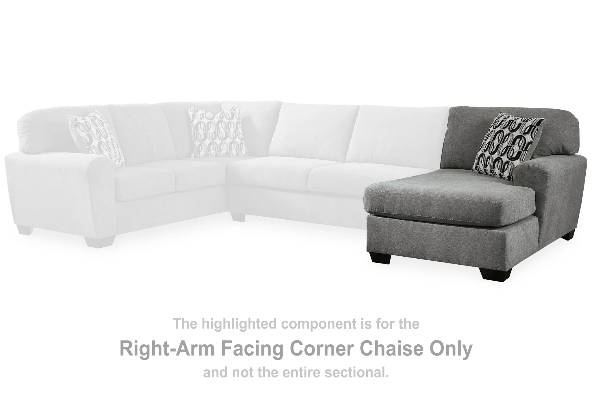 Birkdale Court - Raf Corner Chaise - Gray