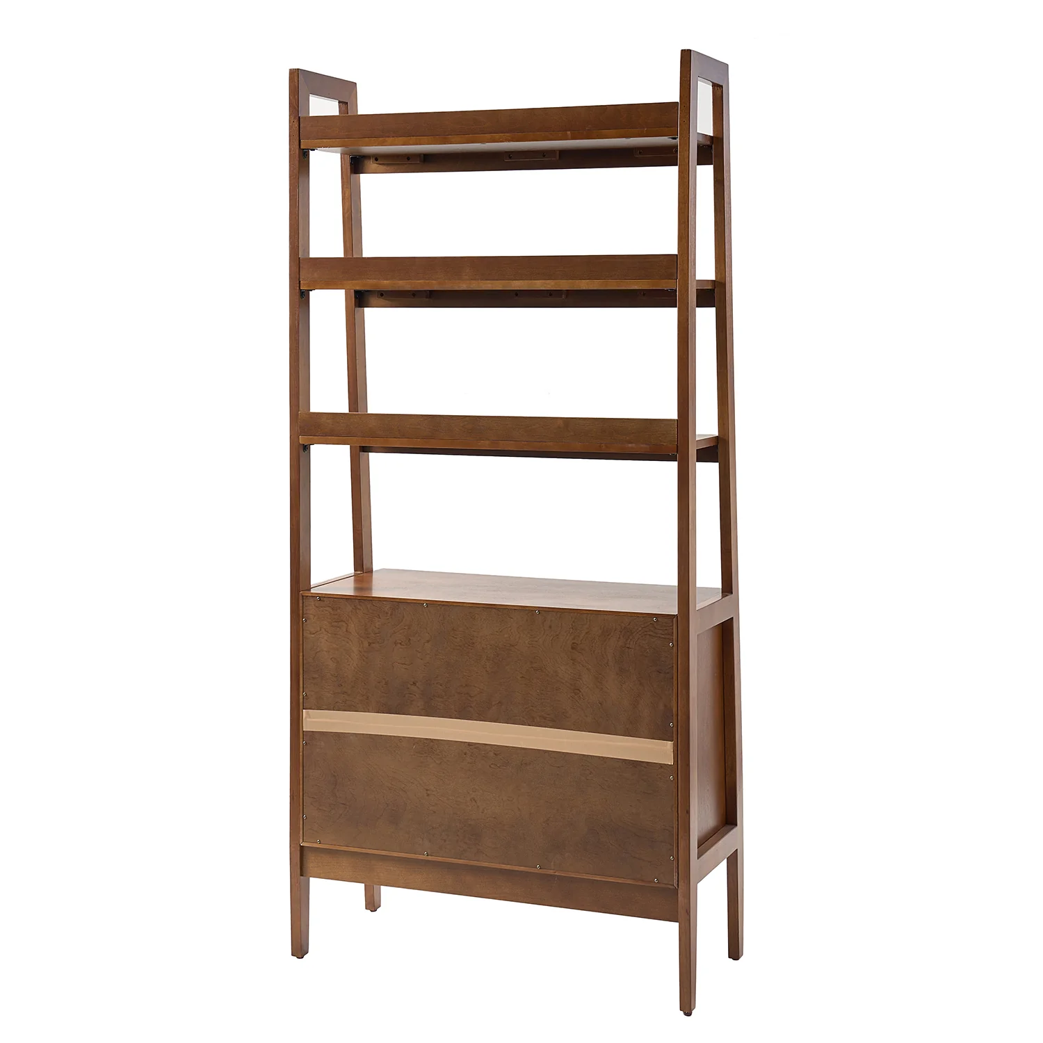 Andr聨s Solid Wood Ladder Bookcase in Walnut