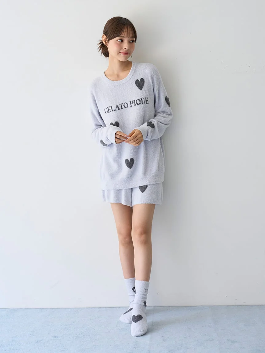 Warm Smoothie Heart Jacquard Pullover
