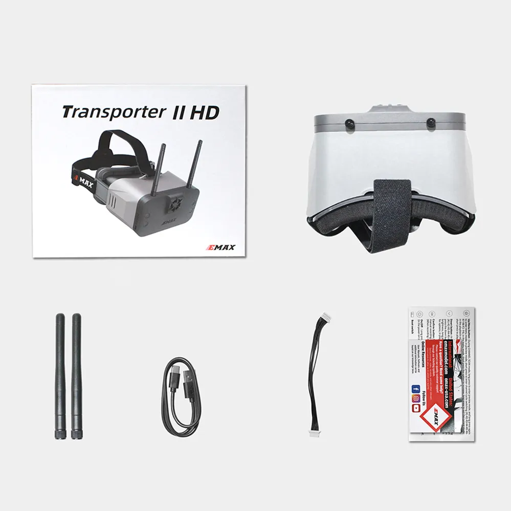 EMAX Transporter II HD FPV Goggle HD ZERO Goggles for FPV Racing Drone