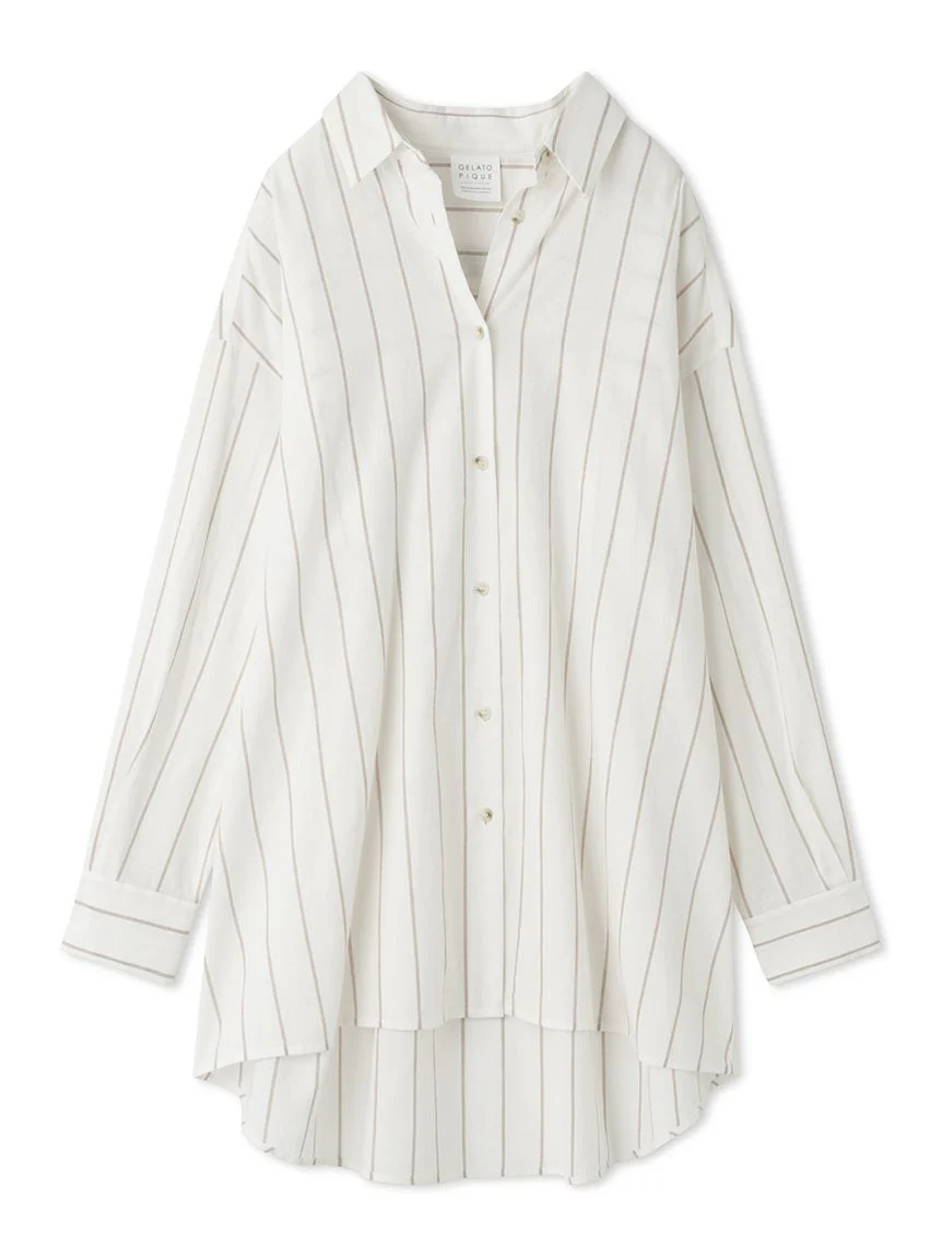 Resort Woven Long Sleeve Oversized Shirt