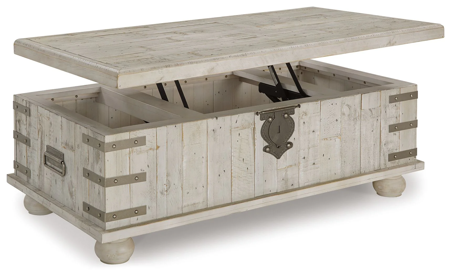 Carynhurst - Lift Top Cocktail Table - White Wash Gray
