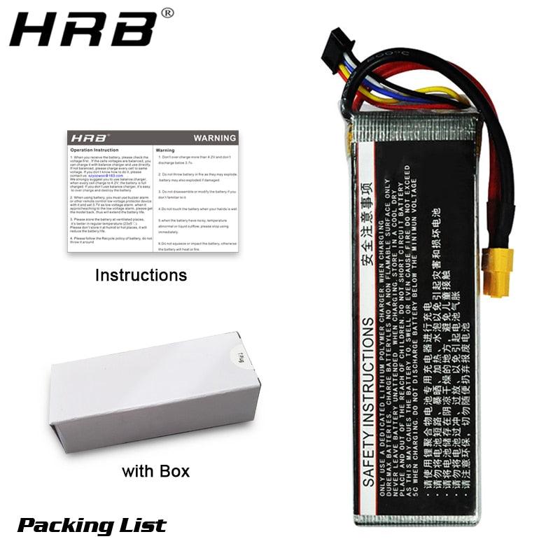 2PCS HRB Lipo Battery 3S 11.1V - 4000mah 4200mah 5000mah 6000mah 4S 14.8V 3300mah 7000mah 6S 22.2V 2S 7.4V 5200mah XT60 T RC Parts