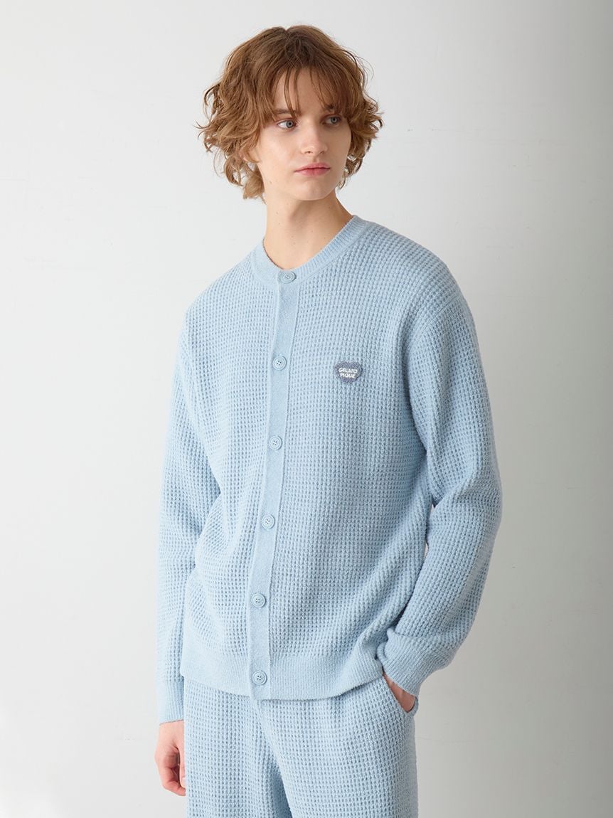 Men's Waffle Heart Sagara Knit Cardigan