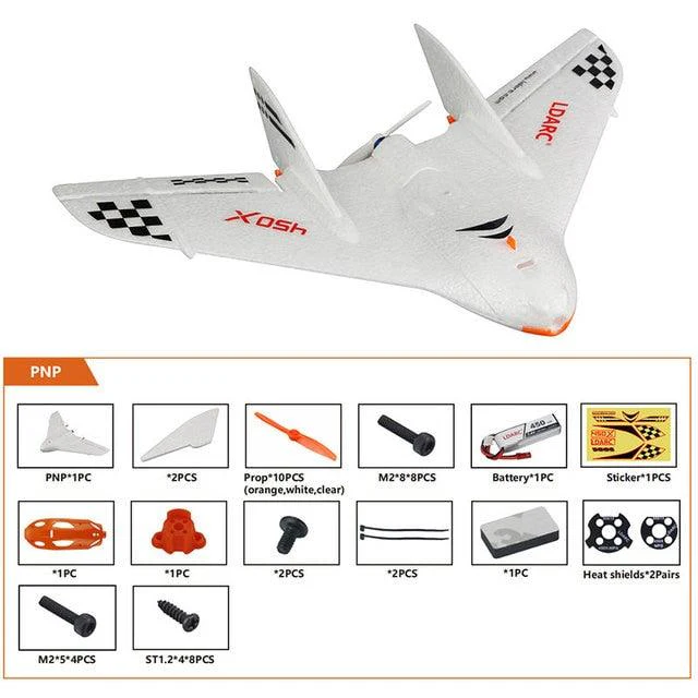 2pcs LDARC TINY WING 450X V2 431mm Wingspan EPP Foam RC FPV Airplanes Flying Wing Fixed-Wing Drones Toys