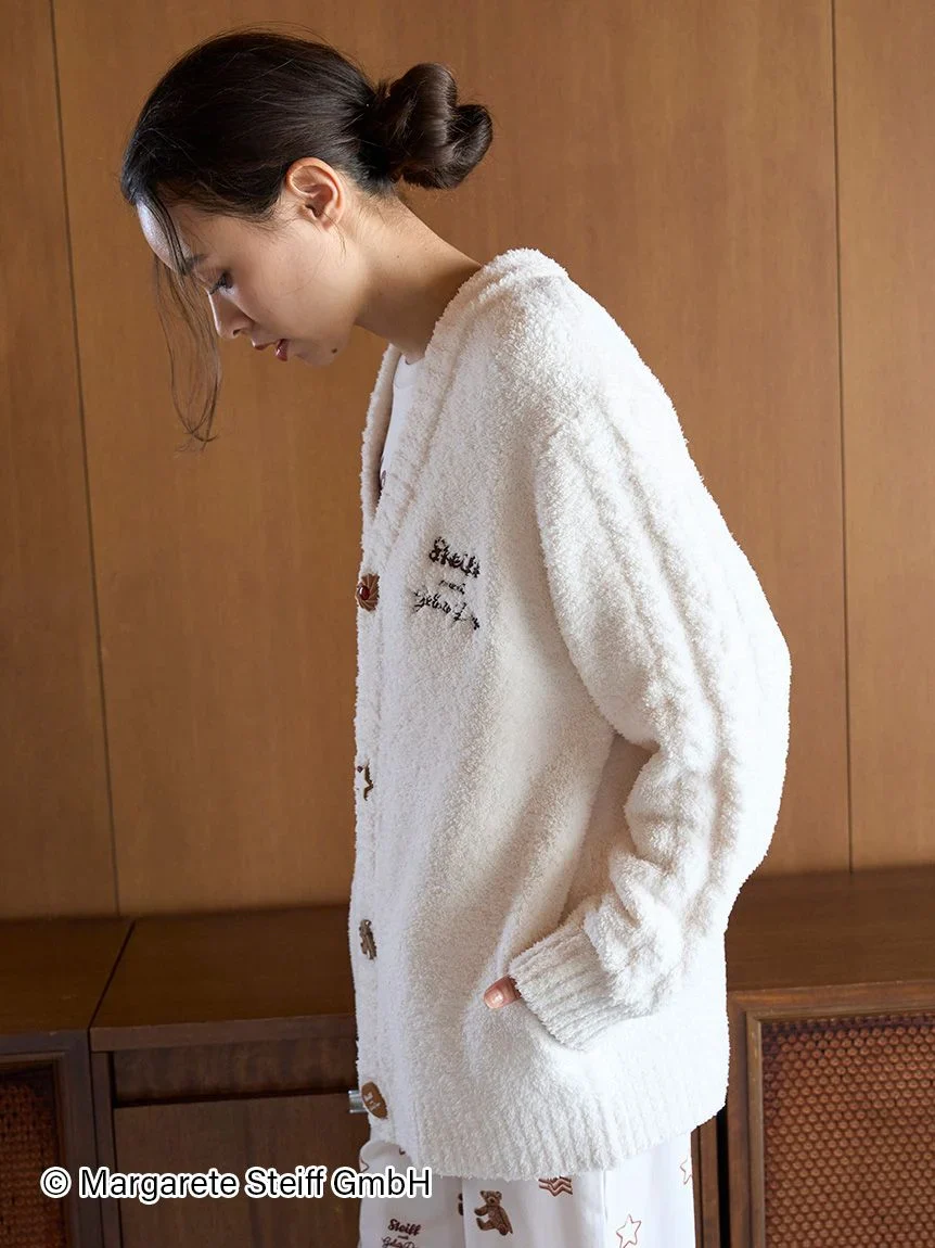 [Steiff] Unisex Powder 55PB Jacquard Cardigan