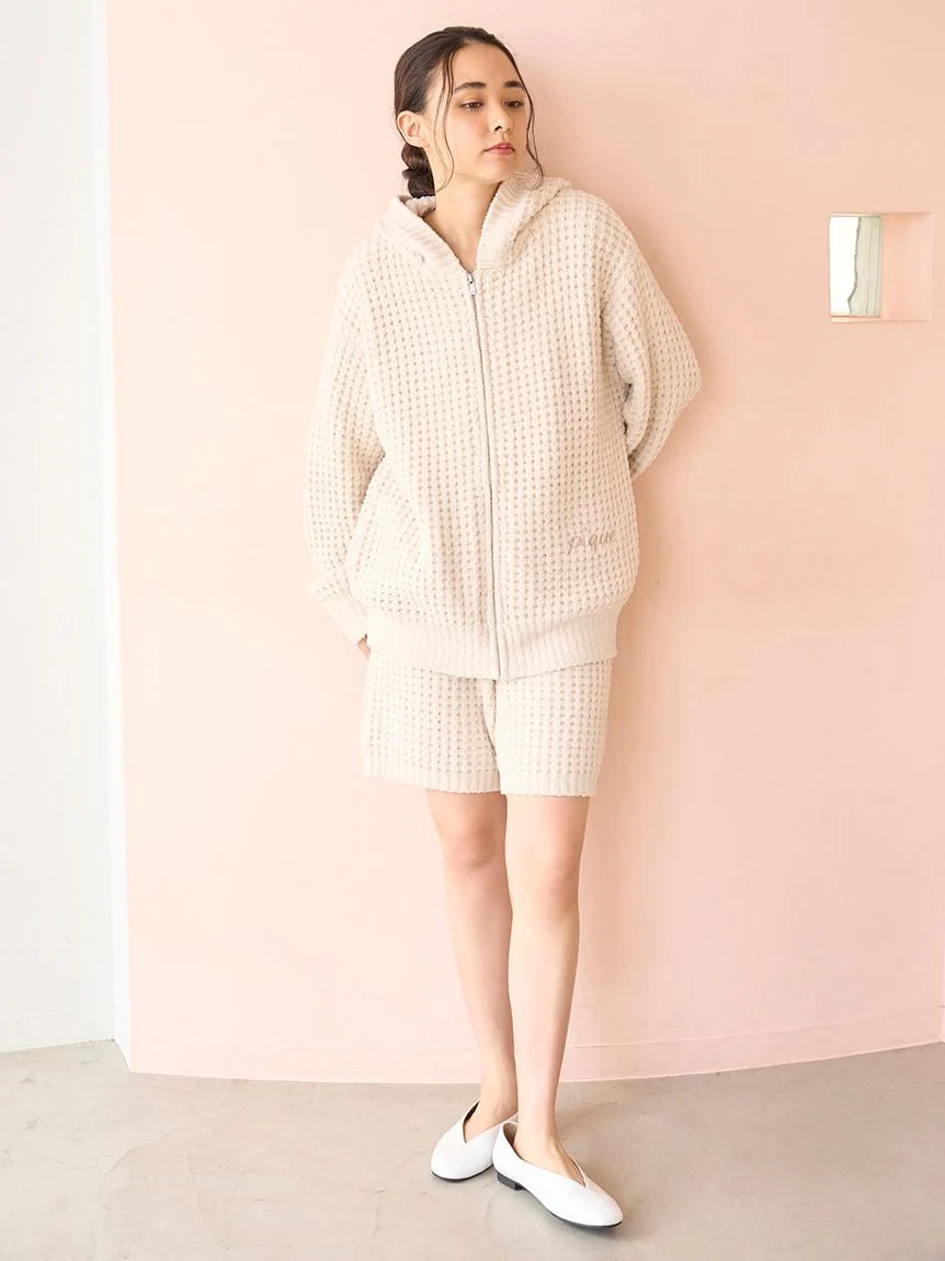 Unisex Waffle Knit Hoodie