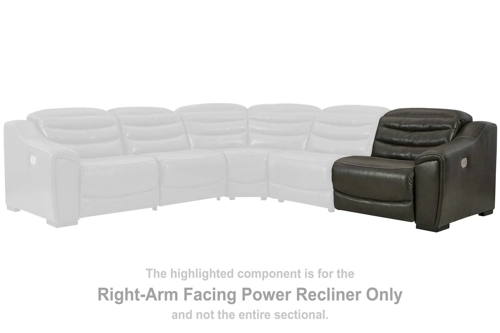 Center Line - RAF Zero Wall Power Recliner - Dark Gray