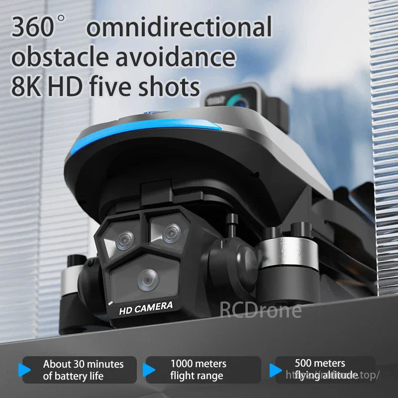 AE8 Drone - 8K HD Camera 360° Obstacle Avoidance Aerial Photography QuadCopter With 4.5 Inch Screen Remote Controller