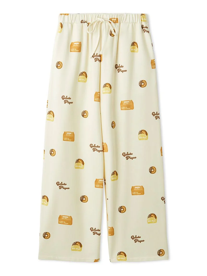 Donut Print Long Pants