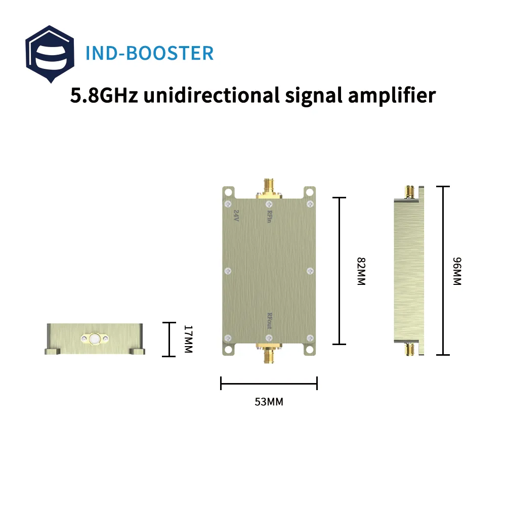 10w 20w 40w 50w Anti Drone Device - Unidirectional amplifier 5.8GHz wireless signal extender source only TX for wifi drone Anti Drone Device