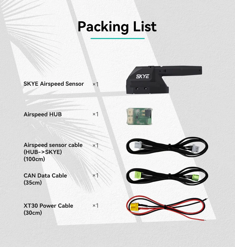 CUAV MS5525 SKYE Airspeed Sensor - 500Km/h New Rainproof Structure Drone  Meter CAN Protocol Intelligence Deicing Dual Temperature Control System