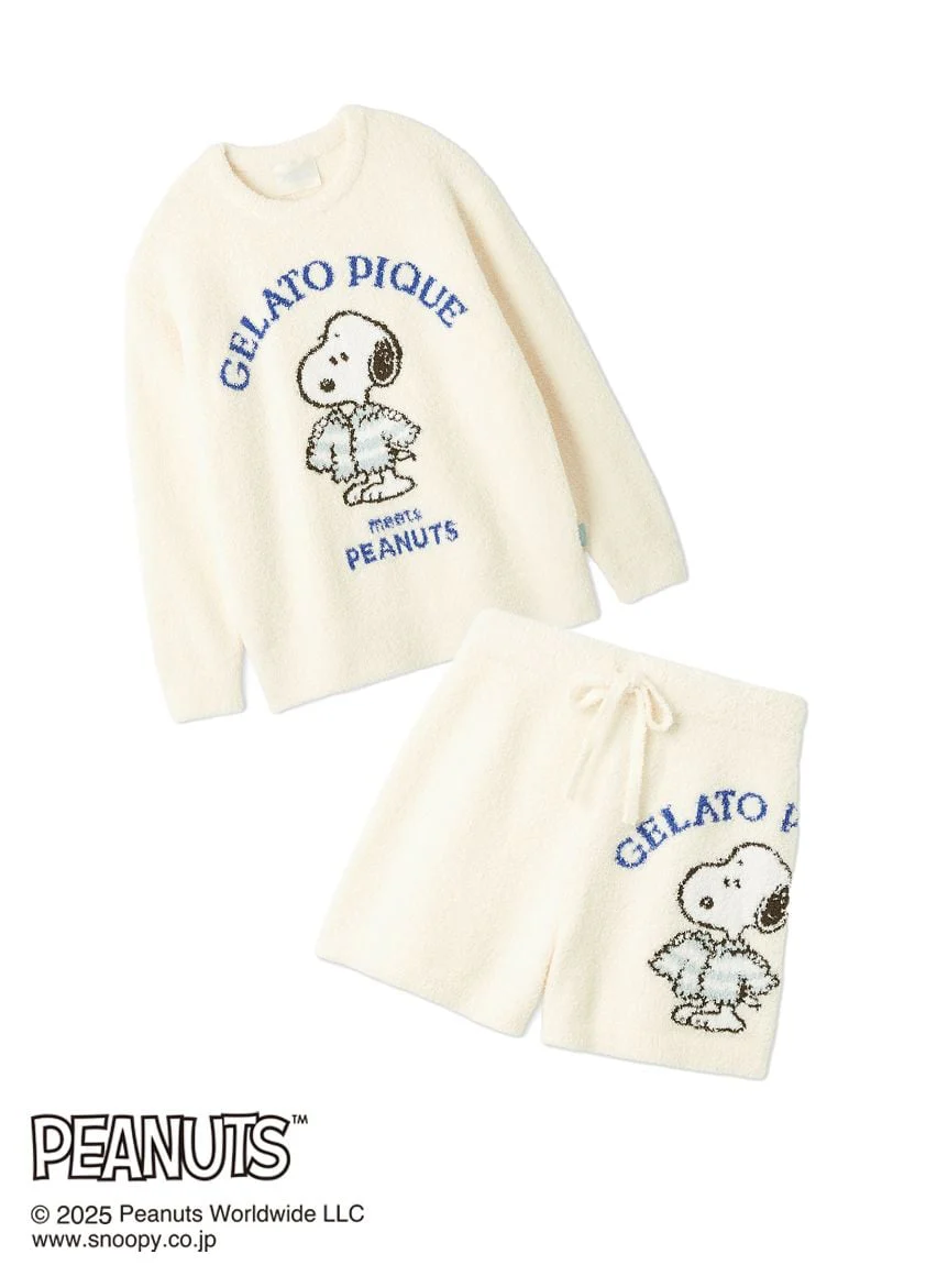 [PEANUTS] Original Art Jacquard Pullover & Shorts Set