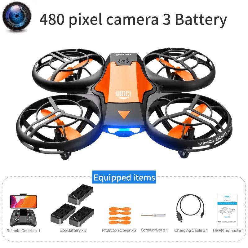 4DRC V8 Mini Drone - 4K 1080P HD Wide Angle Camera WiFi FPVDrone Height Keep Foldable Quadcopter Toy Gift