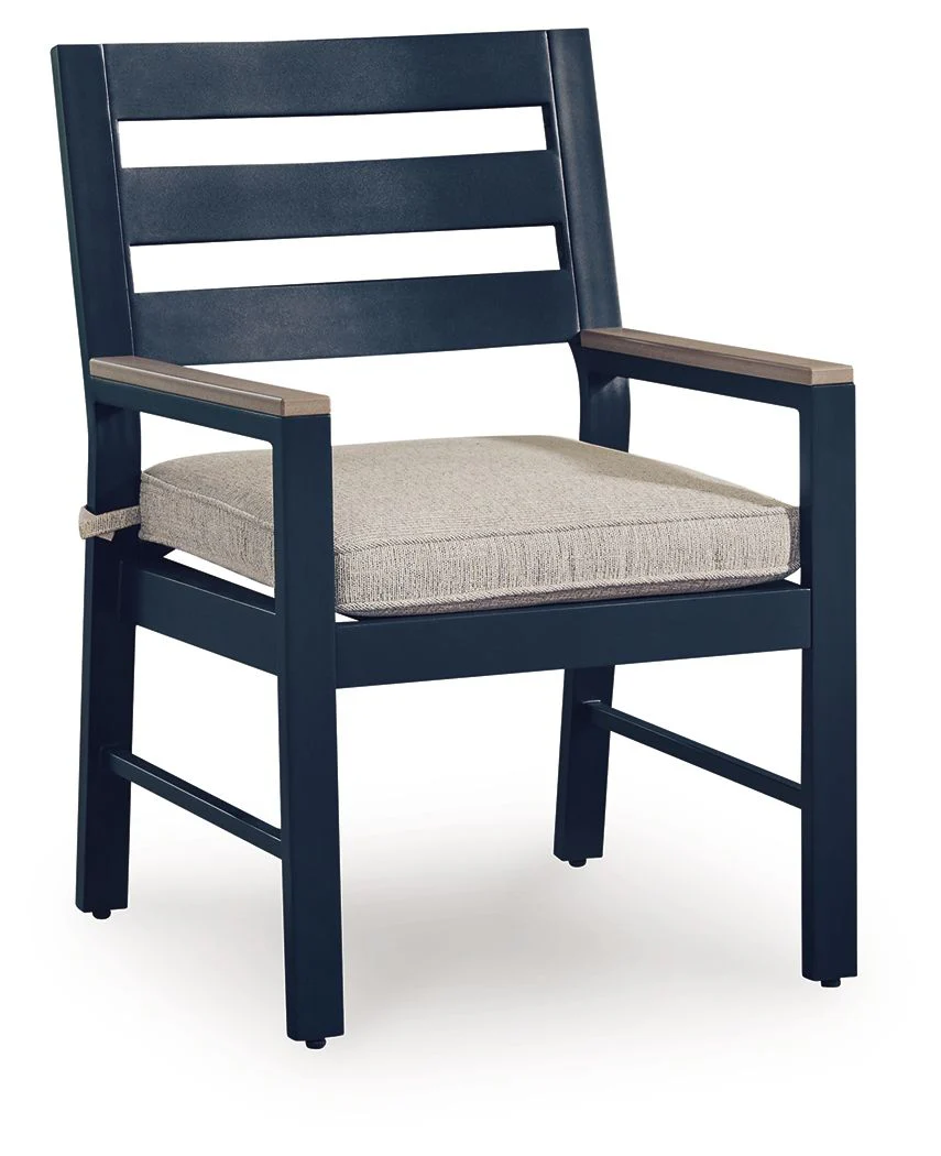 East Beach - Arm Chair With Cushion (Set of 2) - Blue