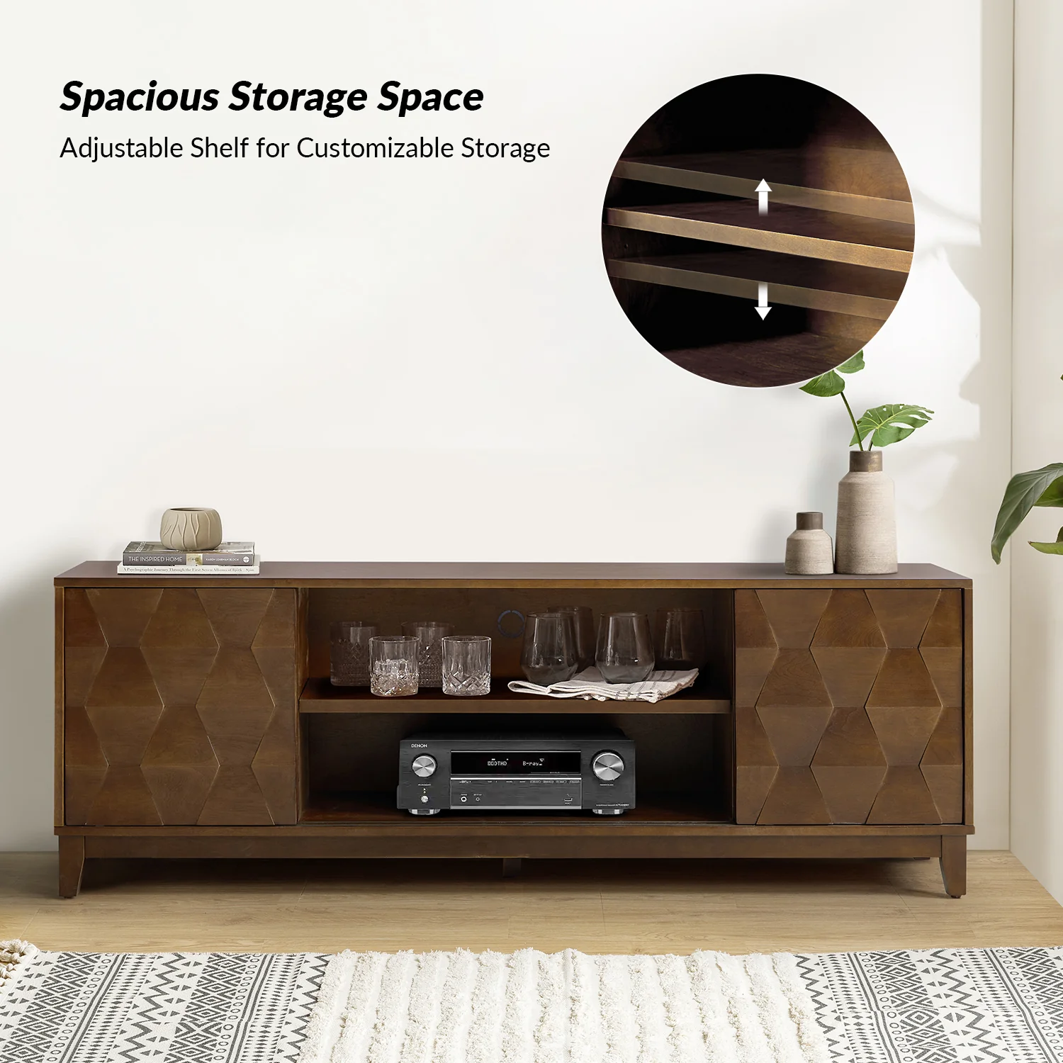 August TV Stand in Walnut