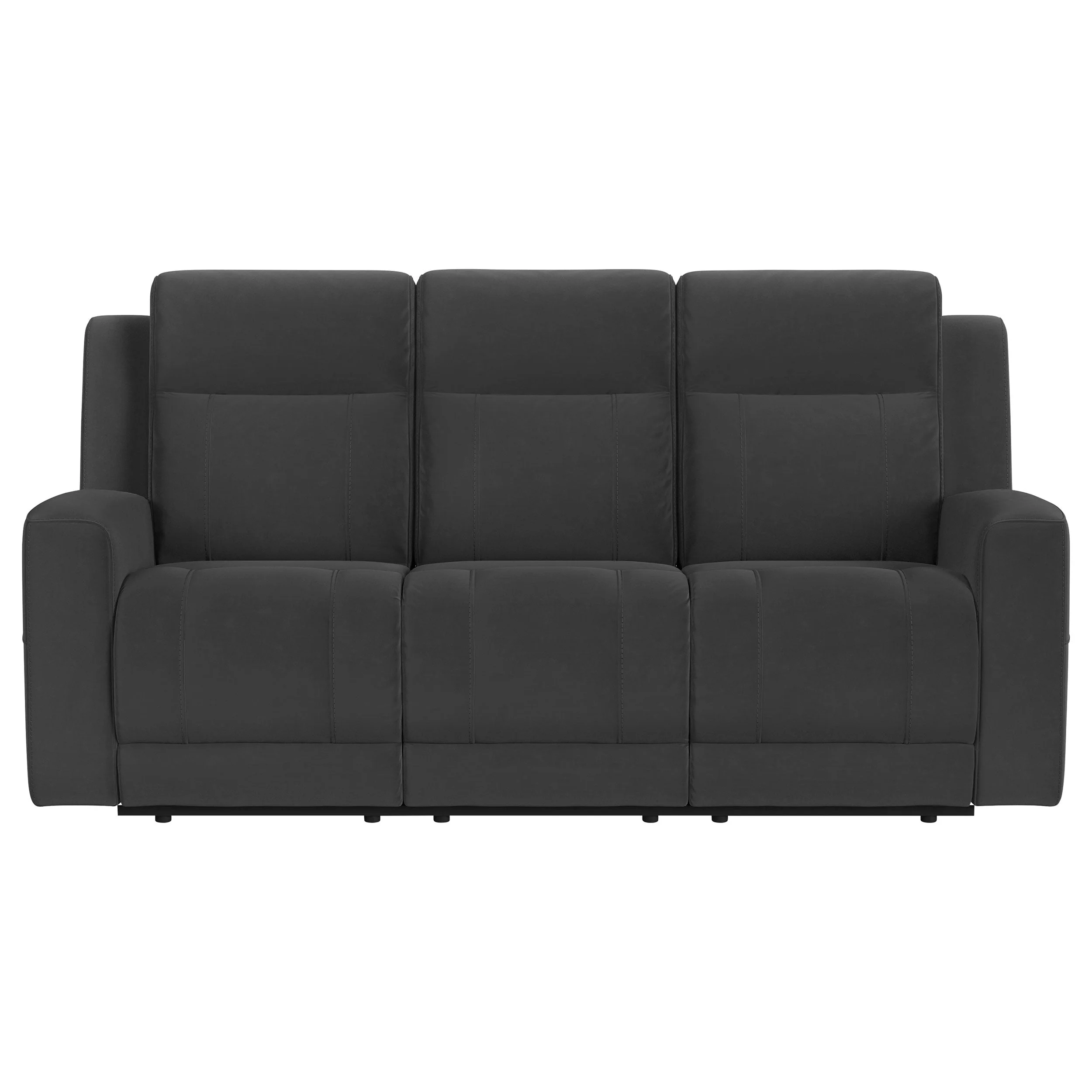 Brentwood  Upholstered Reclining Sofa Set Charcoal