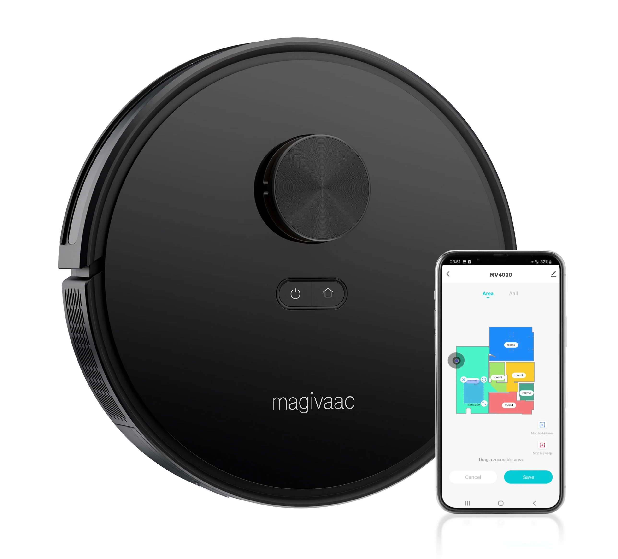LIDAR Precision Mapping Robot Vacuum, 3-in-1 cleaning solution