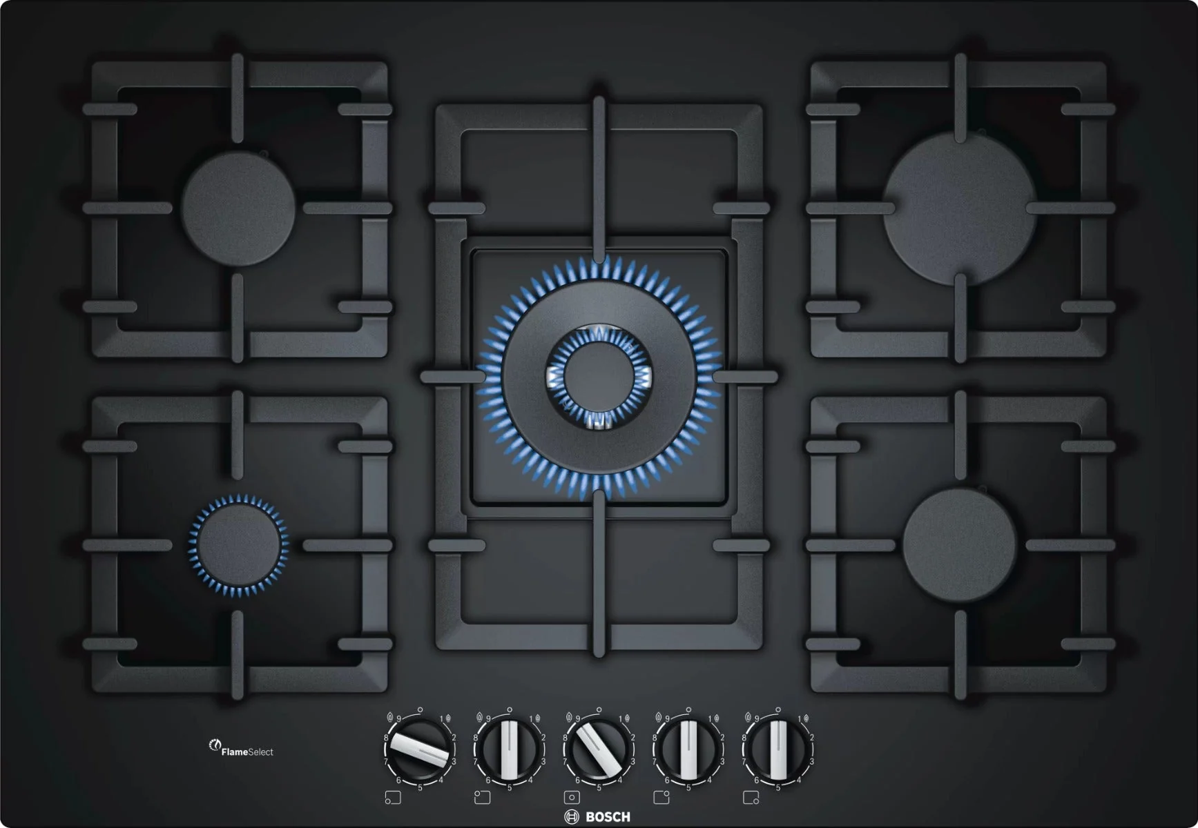 Bosch PPQ7AB90UK 220 Volt Gas Cooktop – 30 Inch / 75 cm