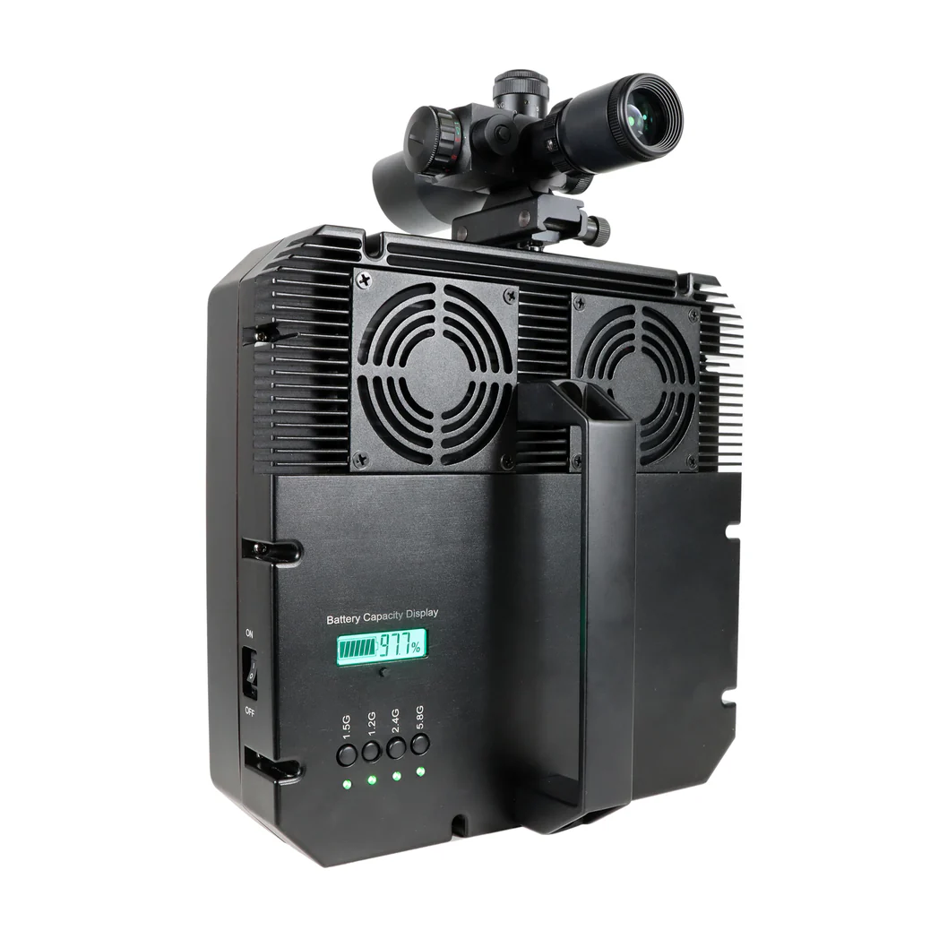 70W Handheld Anti Drone Device - 10 Band 1.5KM High Power Portable Drone UAV Signal With Sight Rail and 1/4 inch Tripod Mounting Hole, Build In Directional Antennas