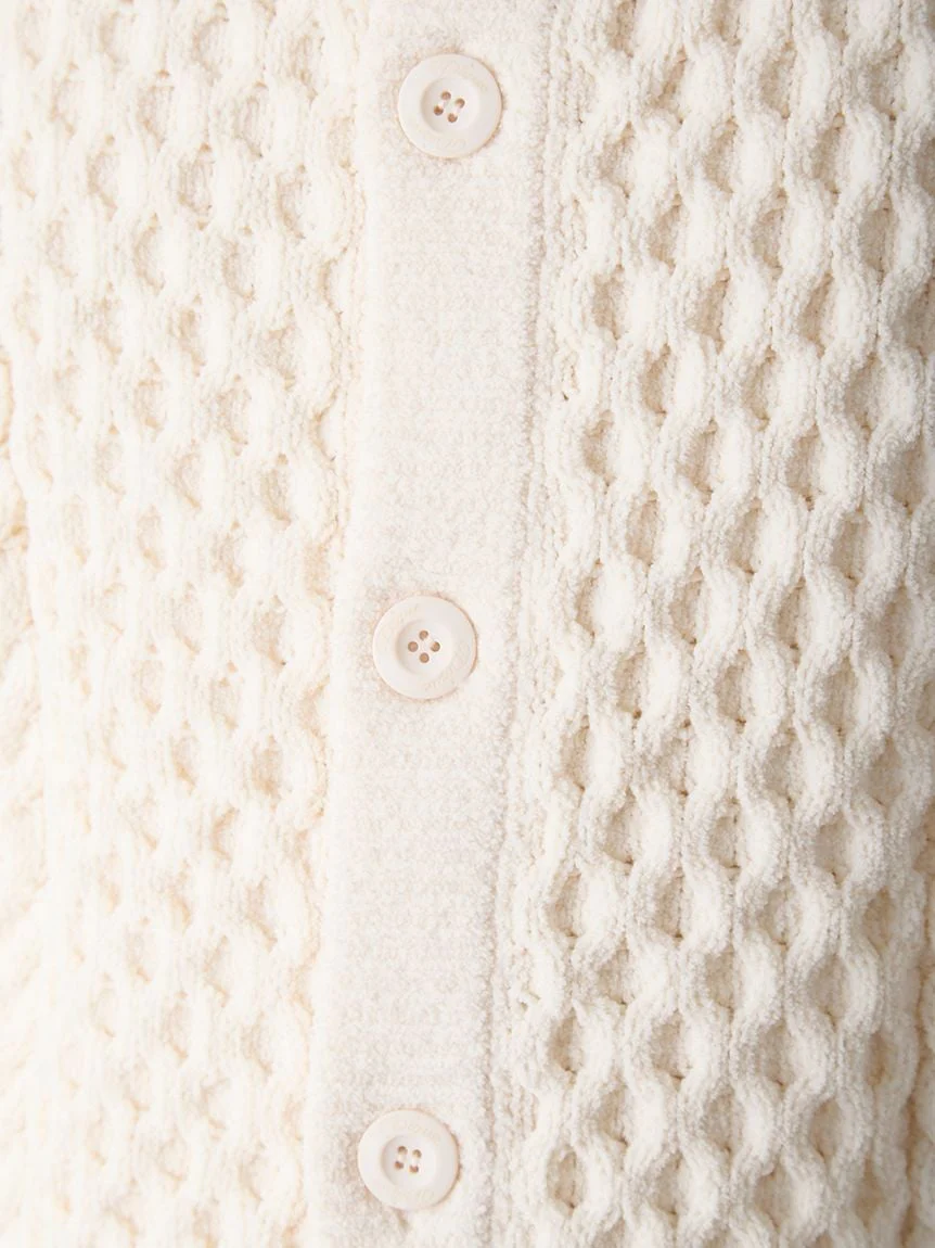 Men's Aran Rope Embroidery Logo Cardigan