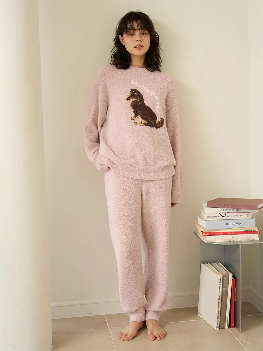 Baby Moco Dachshund / Schnauzer Jacquard Pullover & Pants Set