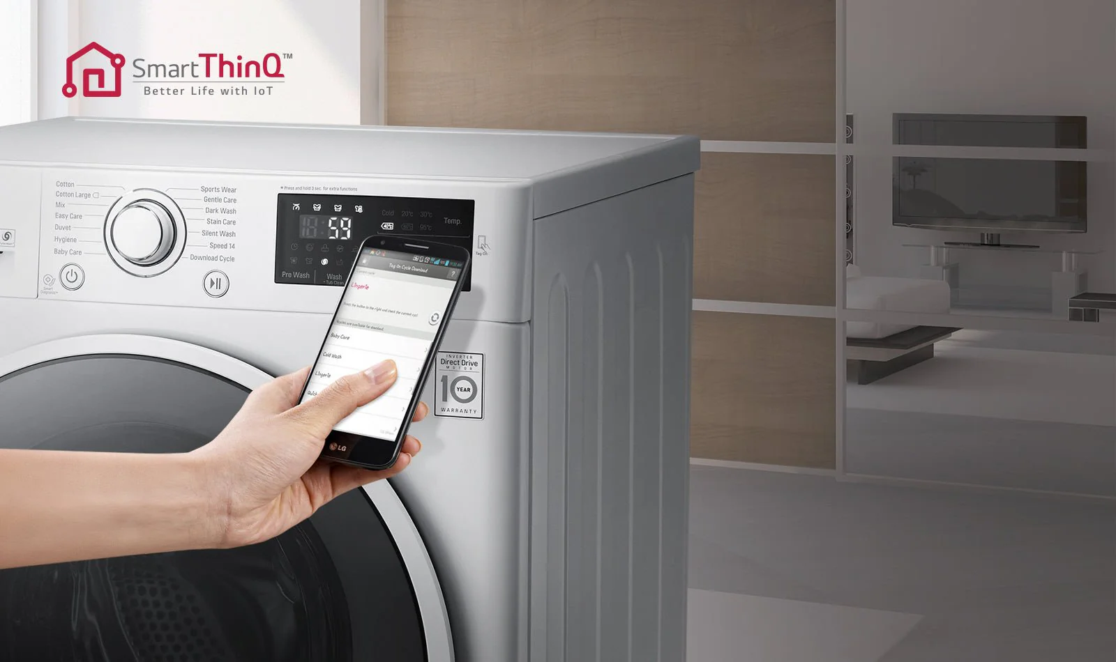 LG F1299RDSU7 / FH-299RDSU7 19kg Washer /  10KG Dryer 220-240 Volts 50