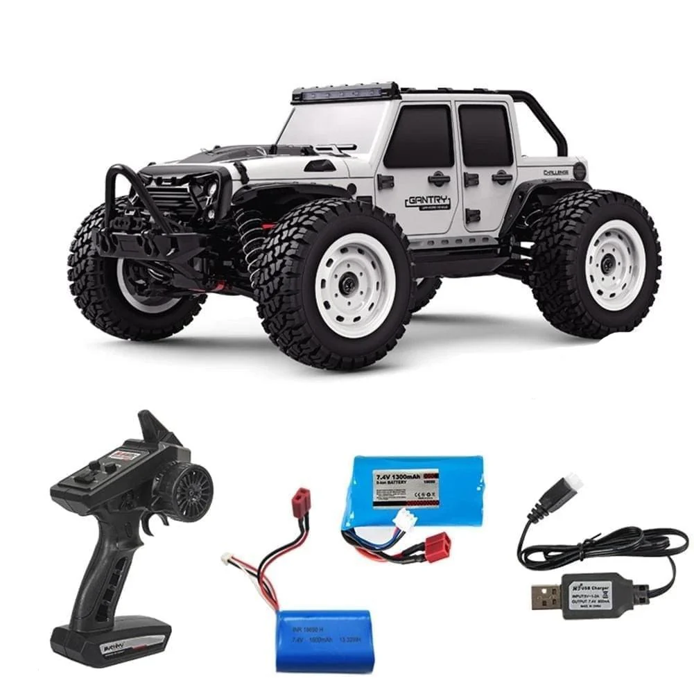 1:16 50KM/H Or 70KM/H 4WD RC Car LED Headlights 2.4G Waterproof Remote Control Cars High Speed Drift Monster Truck for Kids Toy