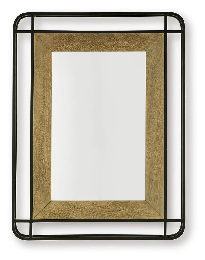 Beelman - Accent Mirror - Black / Brown