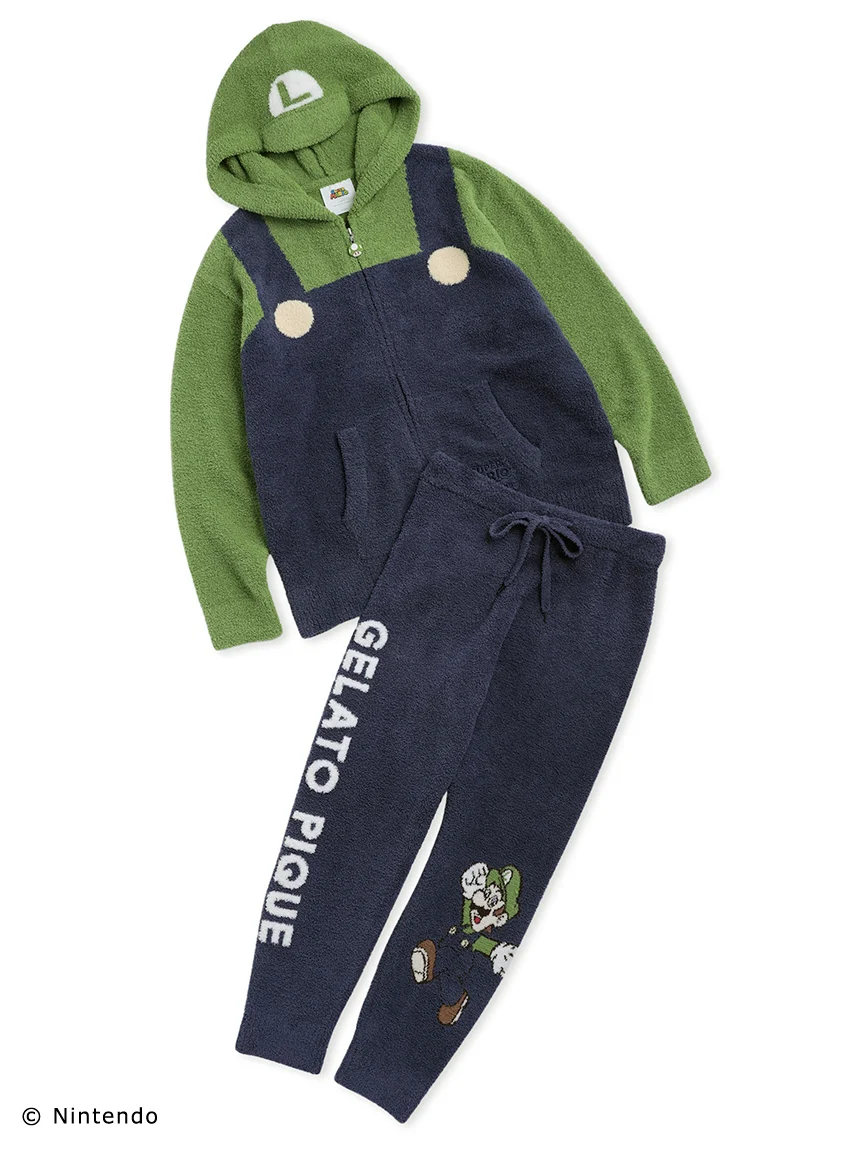 Super Mario MENS Luigi Pullover & Long Pants Loungewear Set