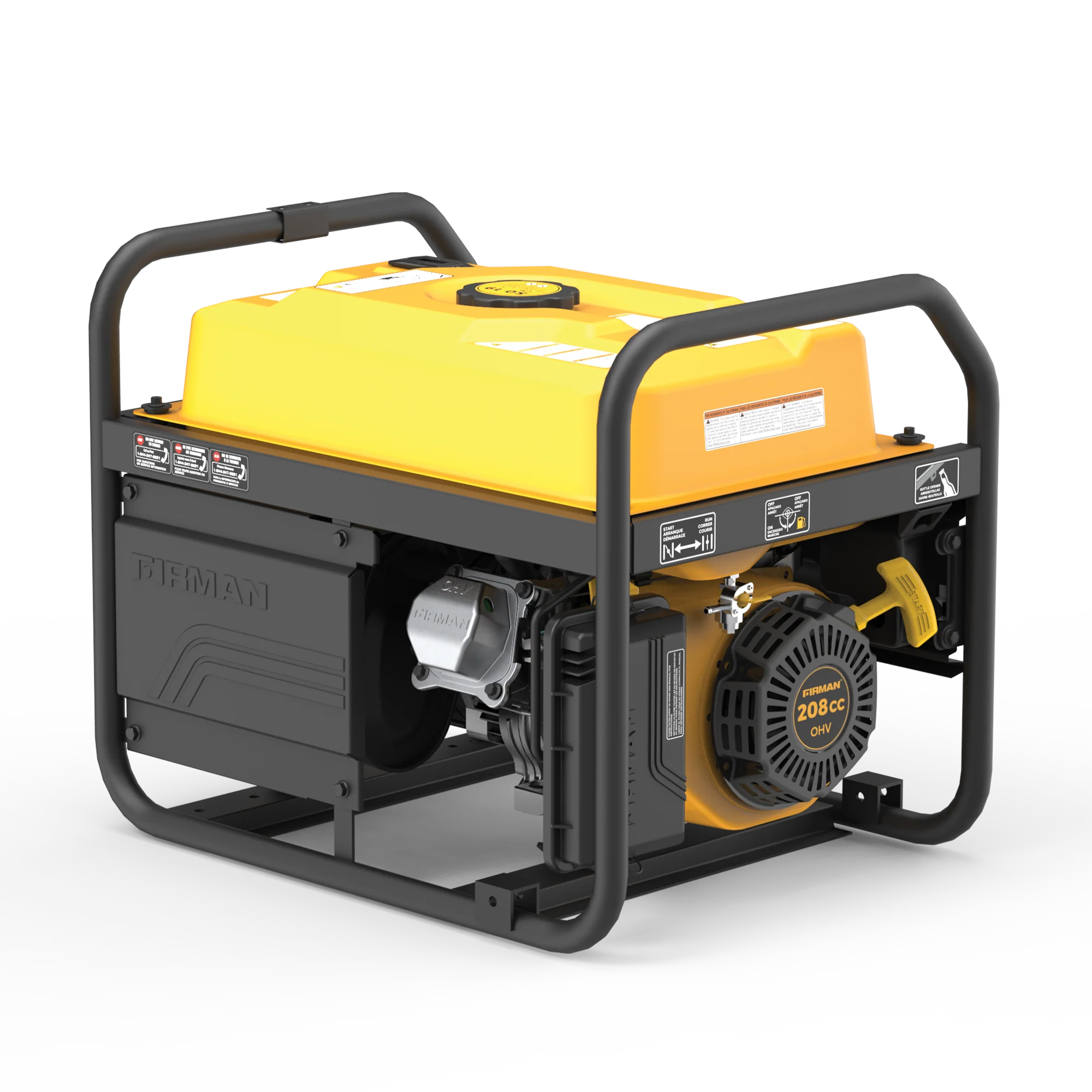 Gas Portable Generator 4550W Recoil Start 120/240V