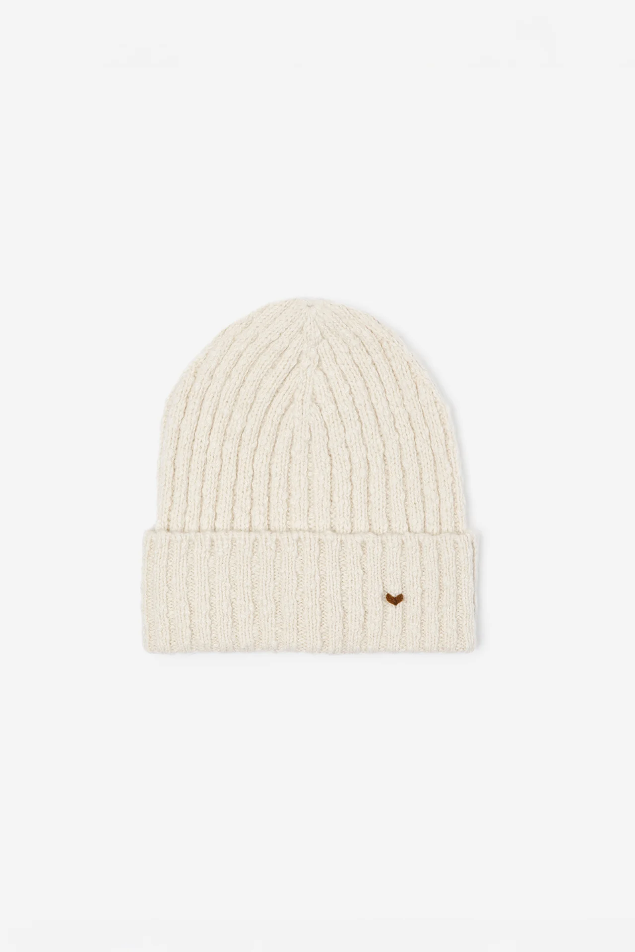 The Rib Beanie – Milk Boucle