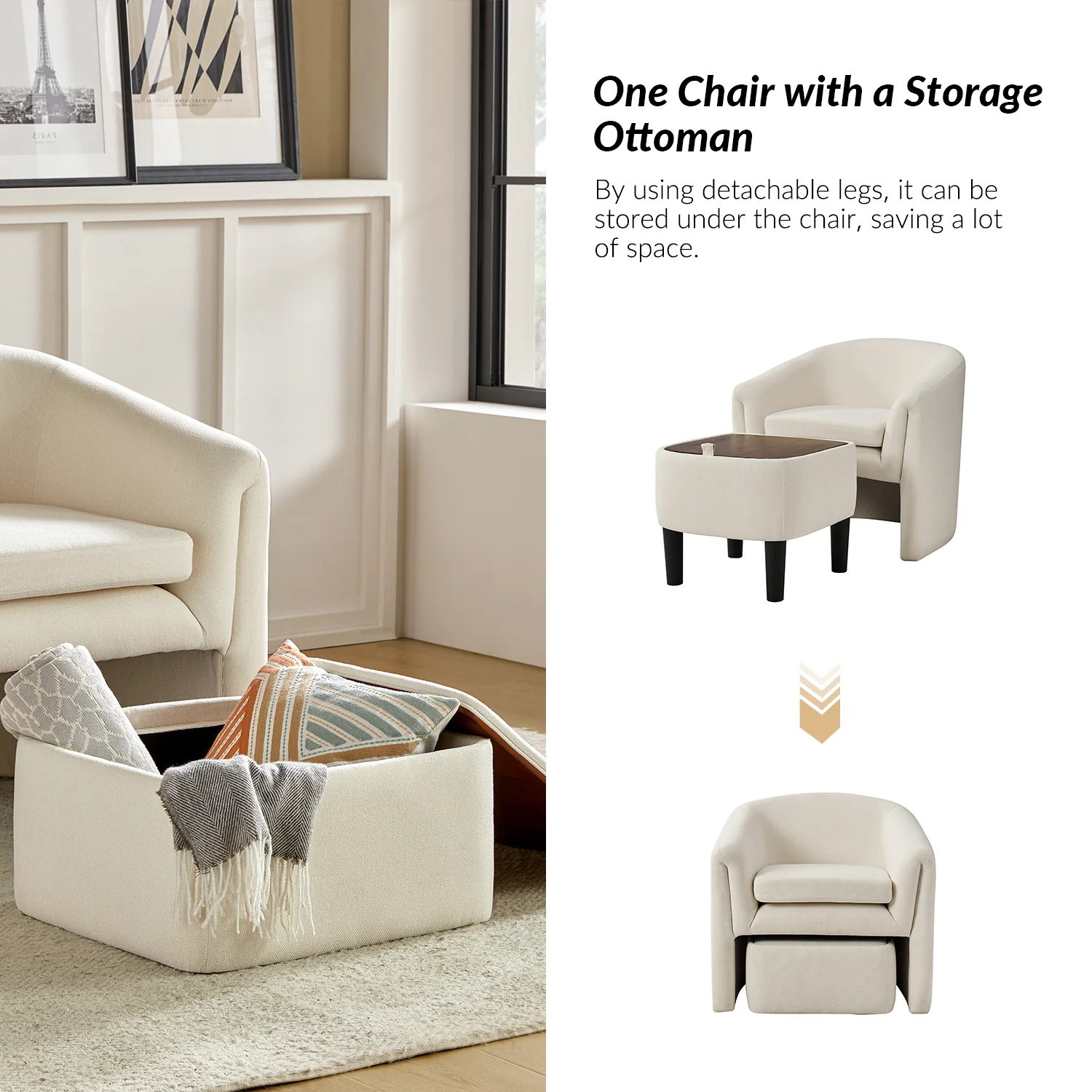 Arturo Armchair in White