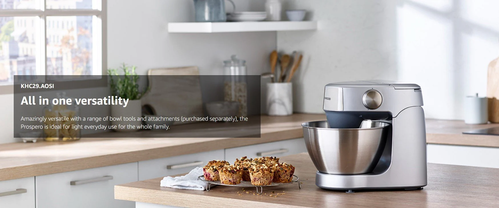 Kenwood KHC29.WOSI 220 volts Stand Mixer with 4.3 L Bowl 1000W 220v 240 volts